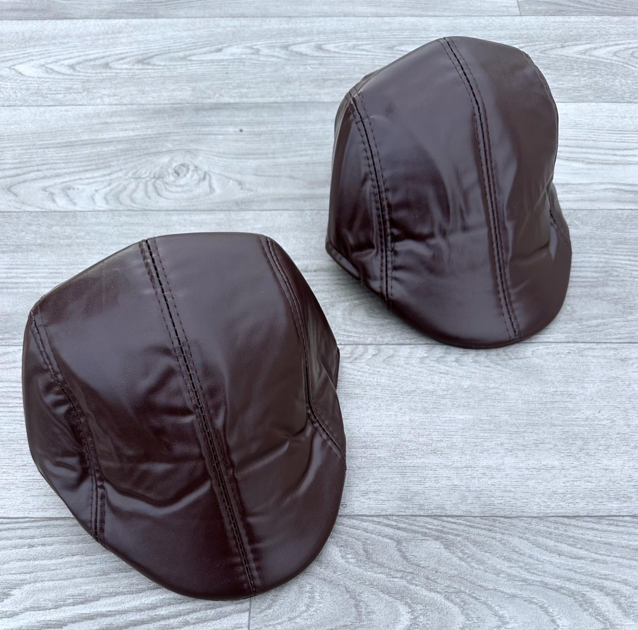 leather newsboy cap