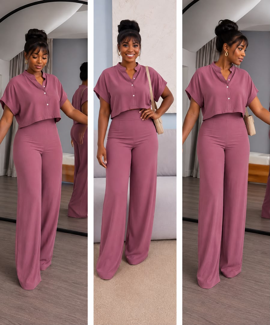 Pink top and trouser