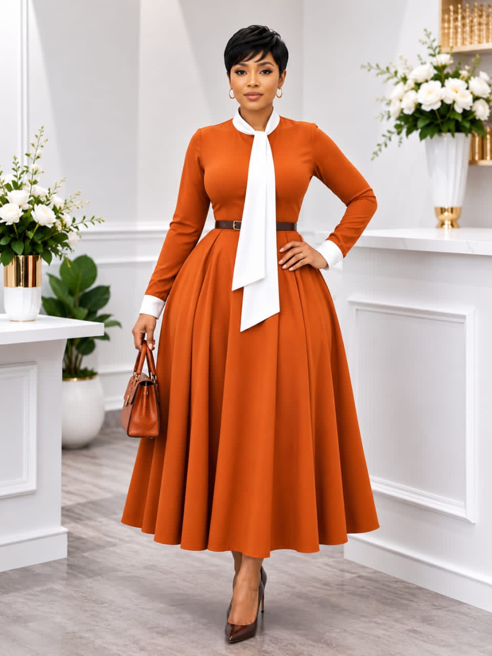 Official orange dress