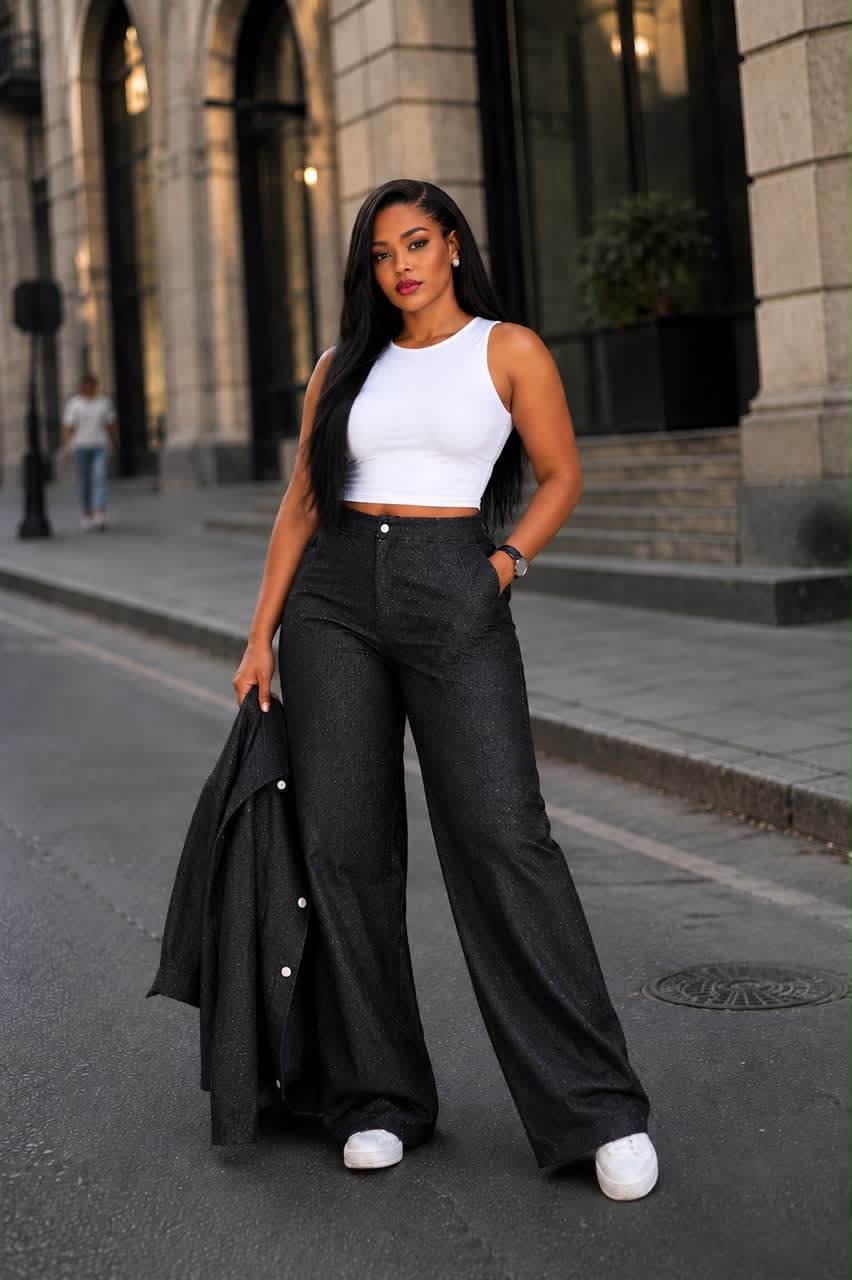 Black and white female fit