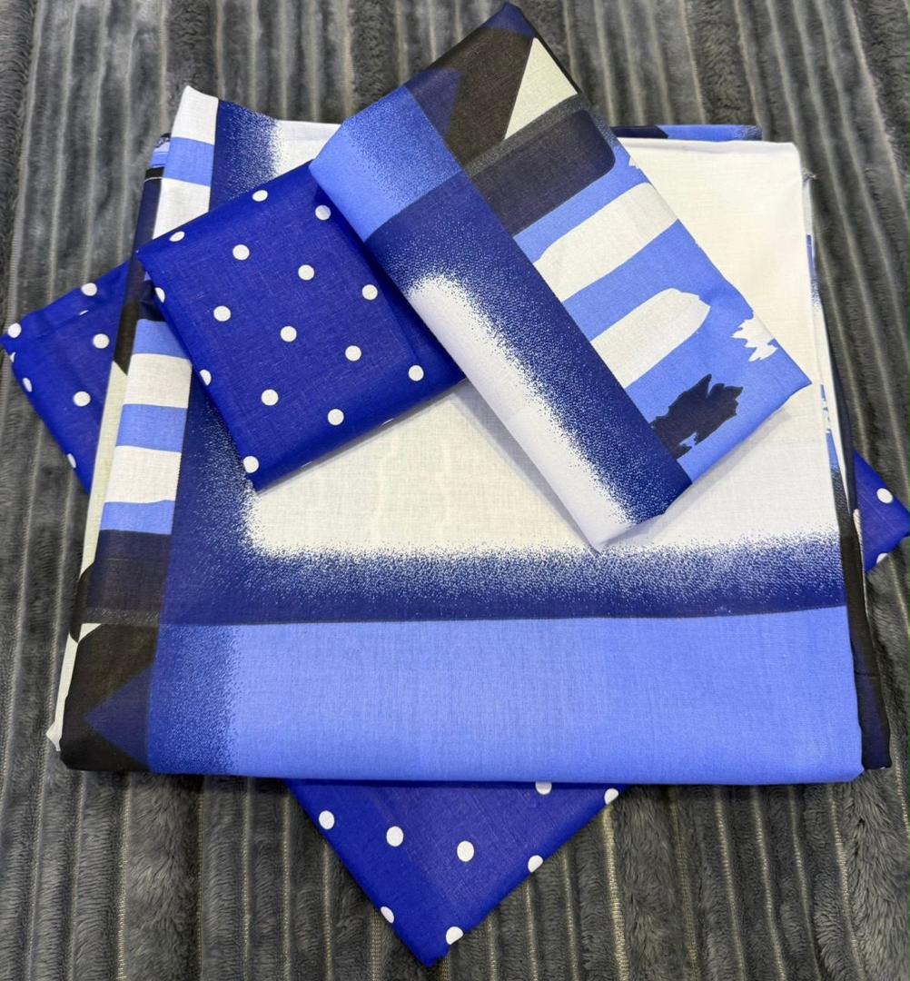 Fullset bedsheet blue drawings