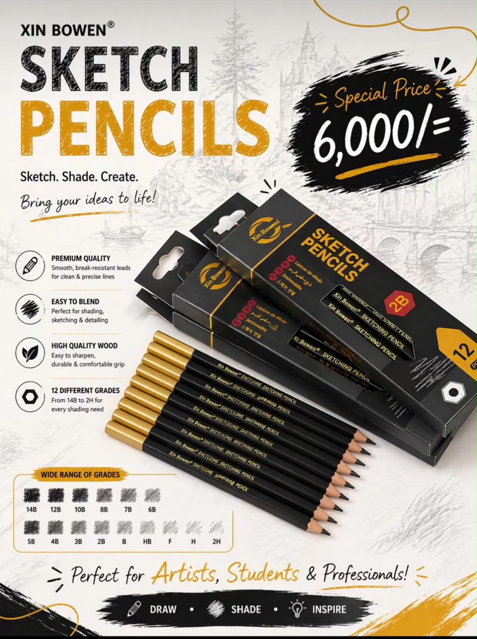 Sketch pencils