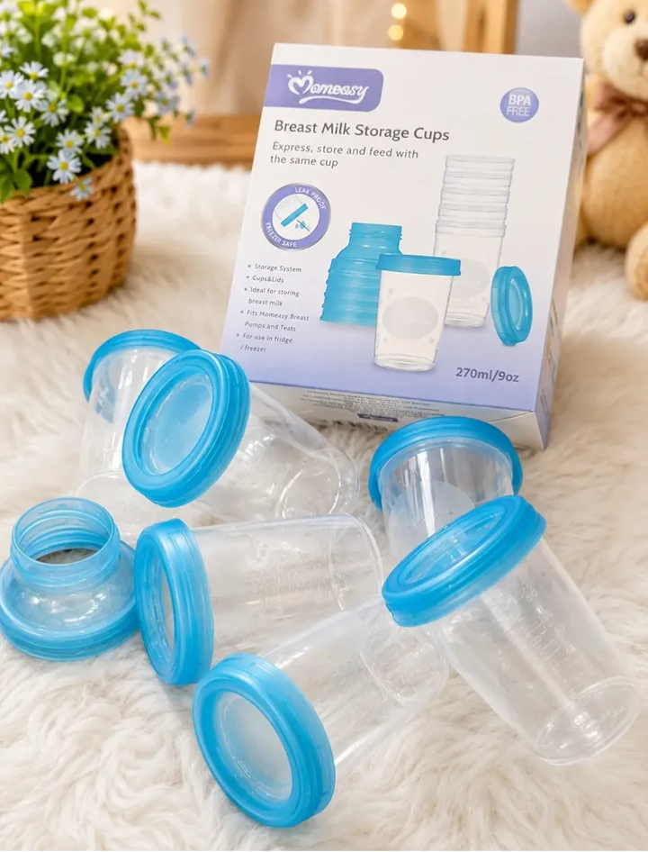 Breast milk storage cups