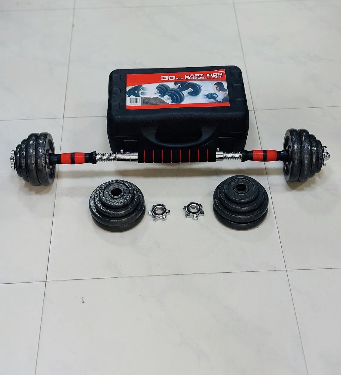 Dumbell set and connector