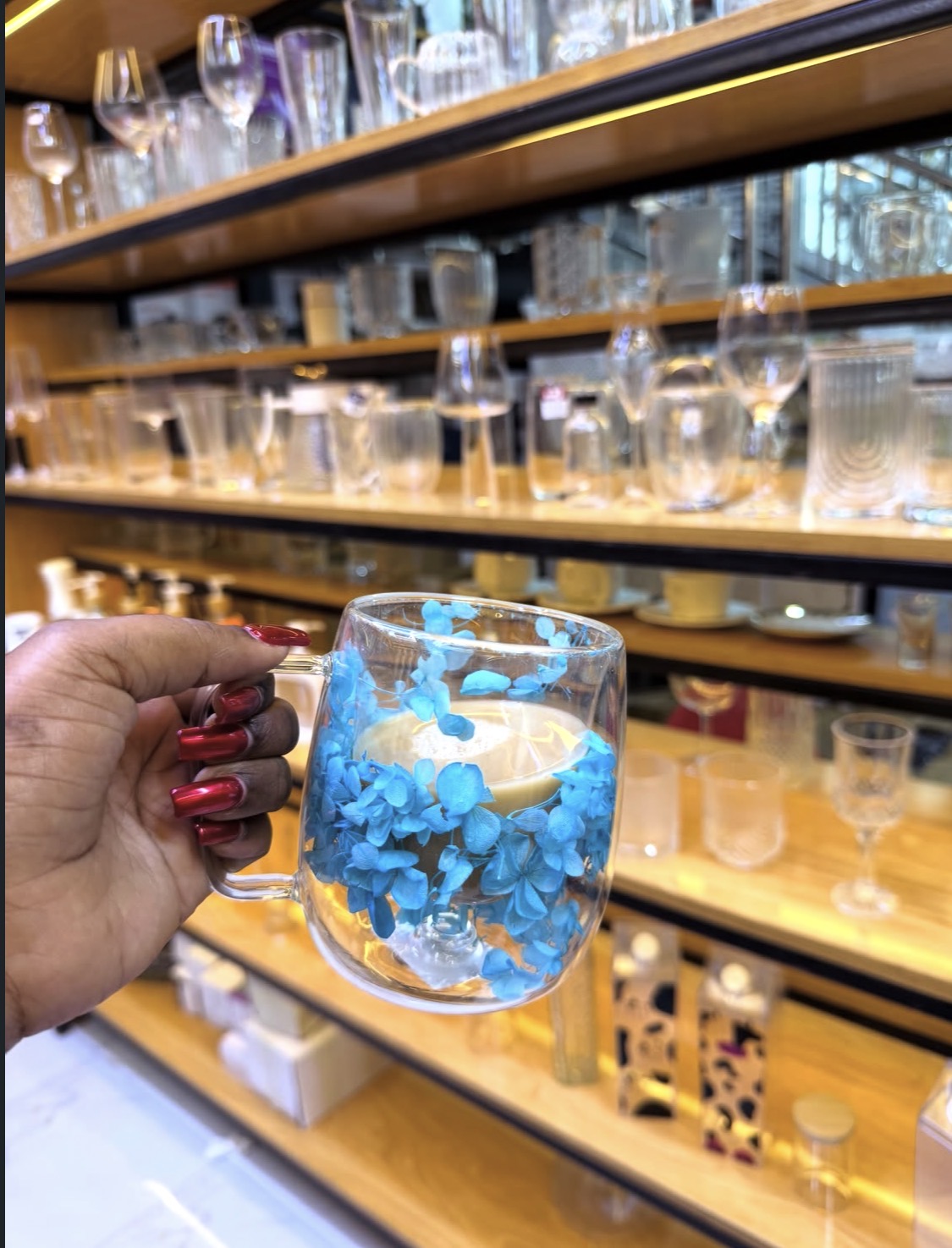 Decorated double wal glass
