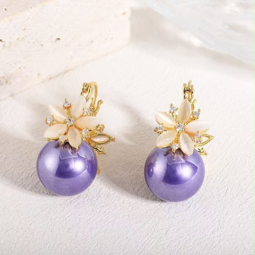 Blue Gold Ear rings