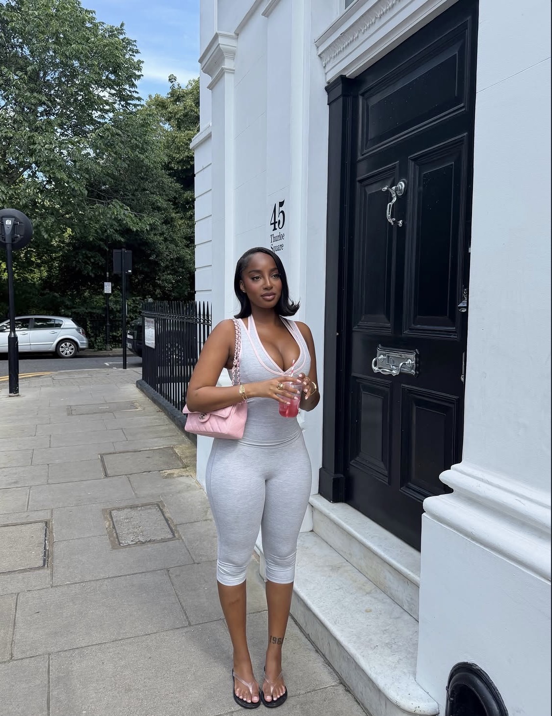 Hugging body set jumpsuit