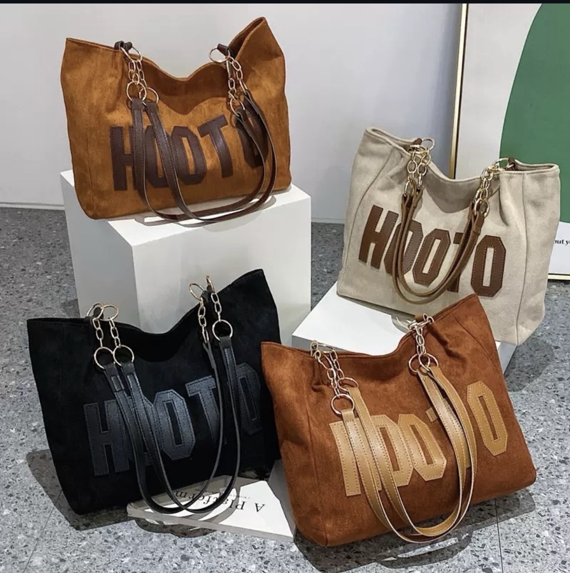 Leather handbags