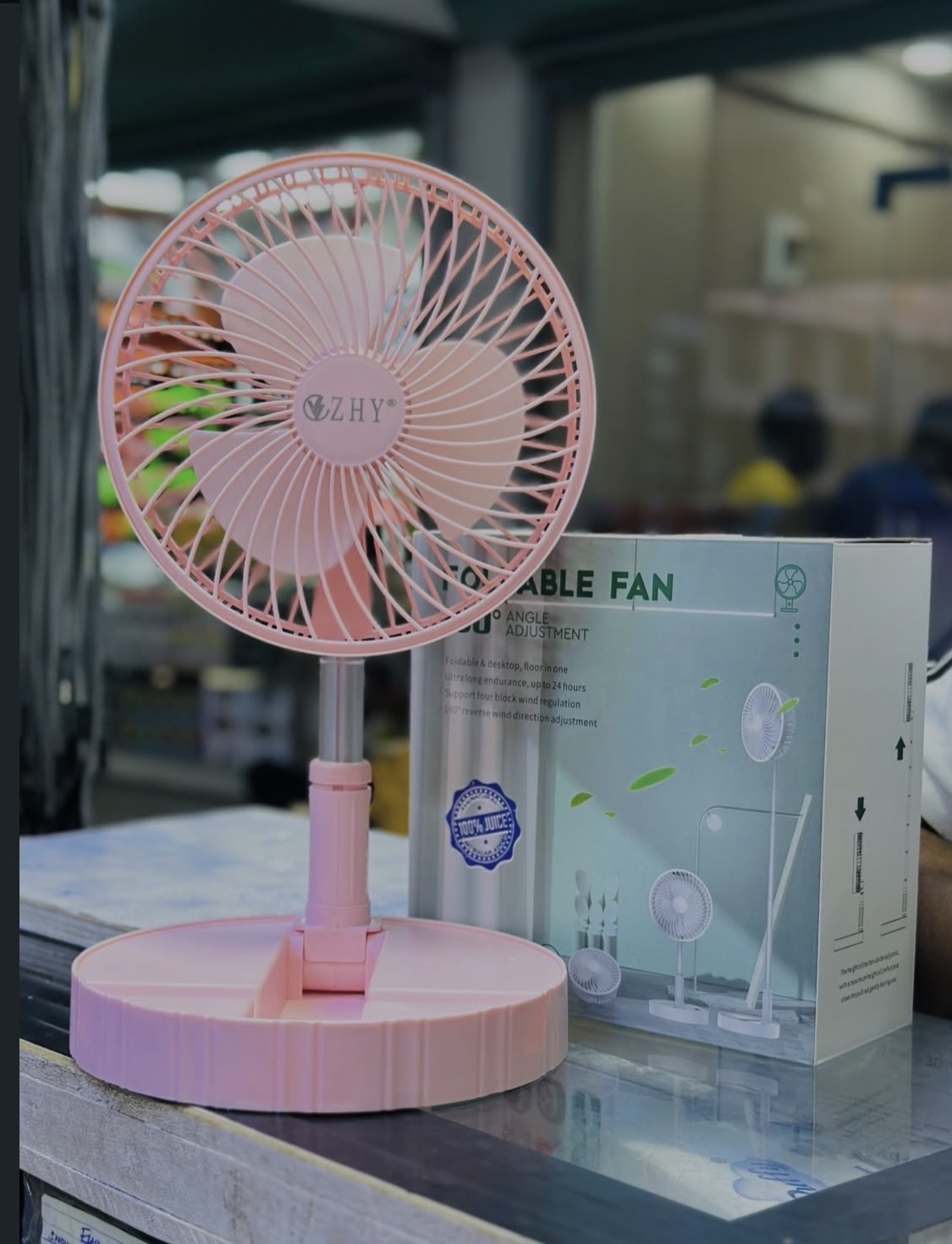 Pink fan