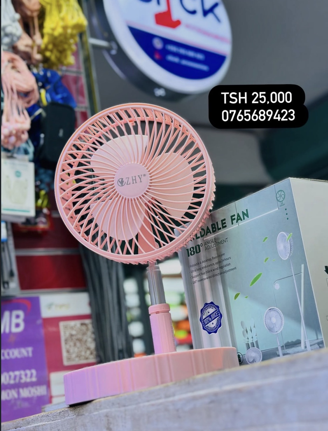 Pink fan