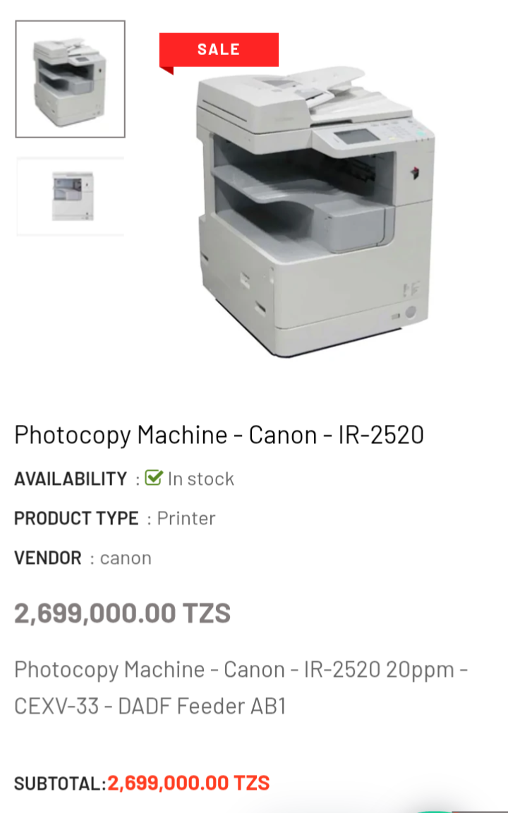 Photocopy machine-Canon-IR-2520