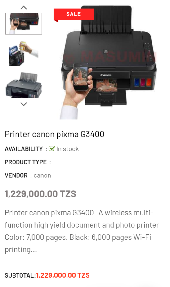 Printer Canon PIXMA G3400