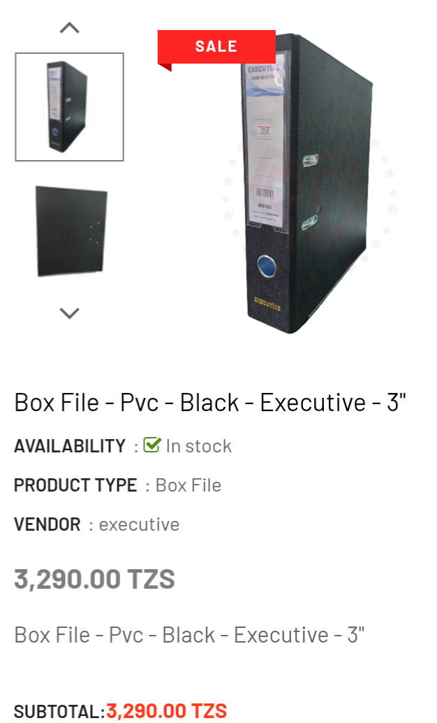 Box file-PVC-black-Executive
