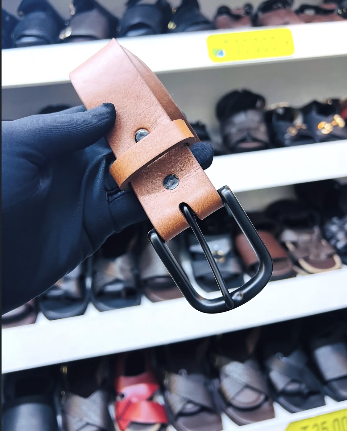 Leather belt