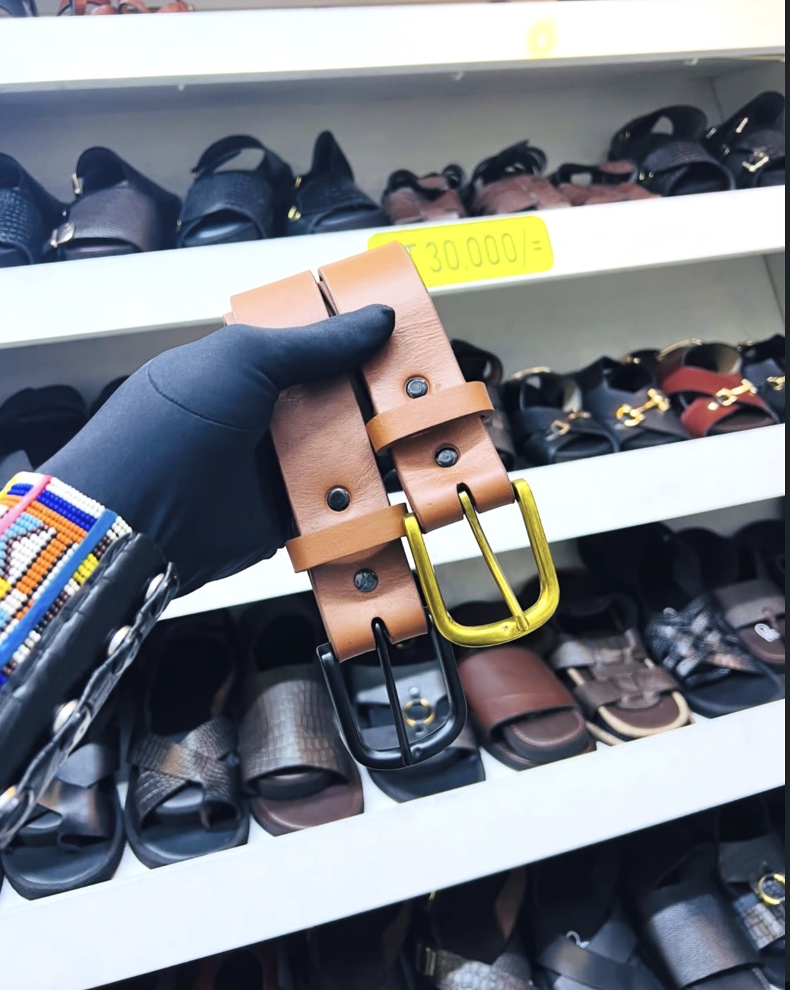 Leather belt