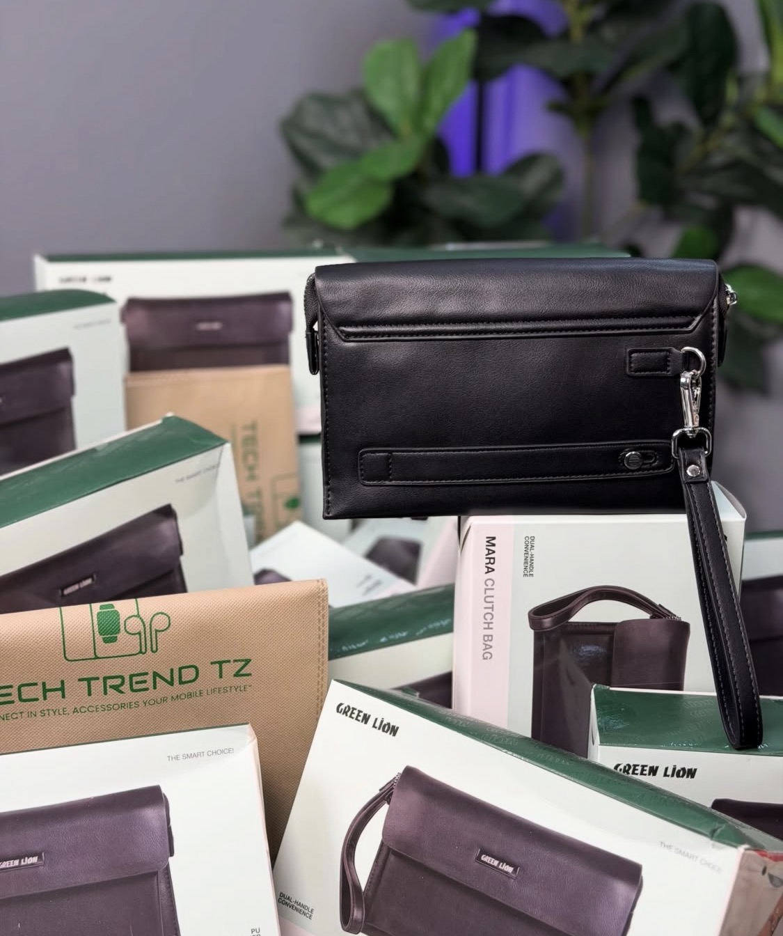 Greenlion clutch bag pure leather