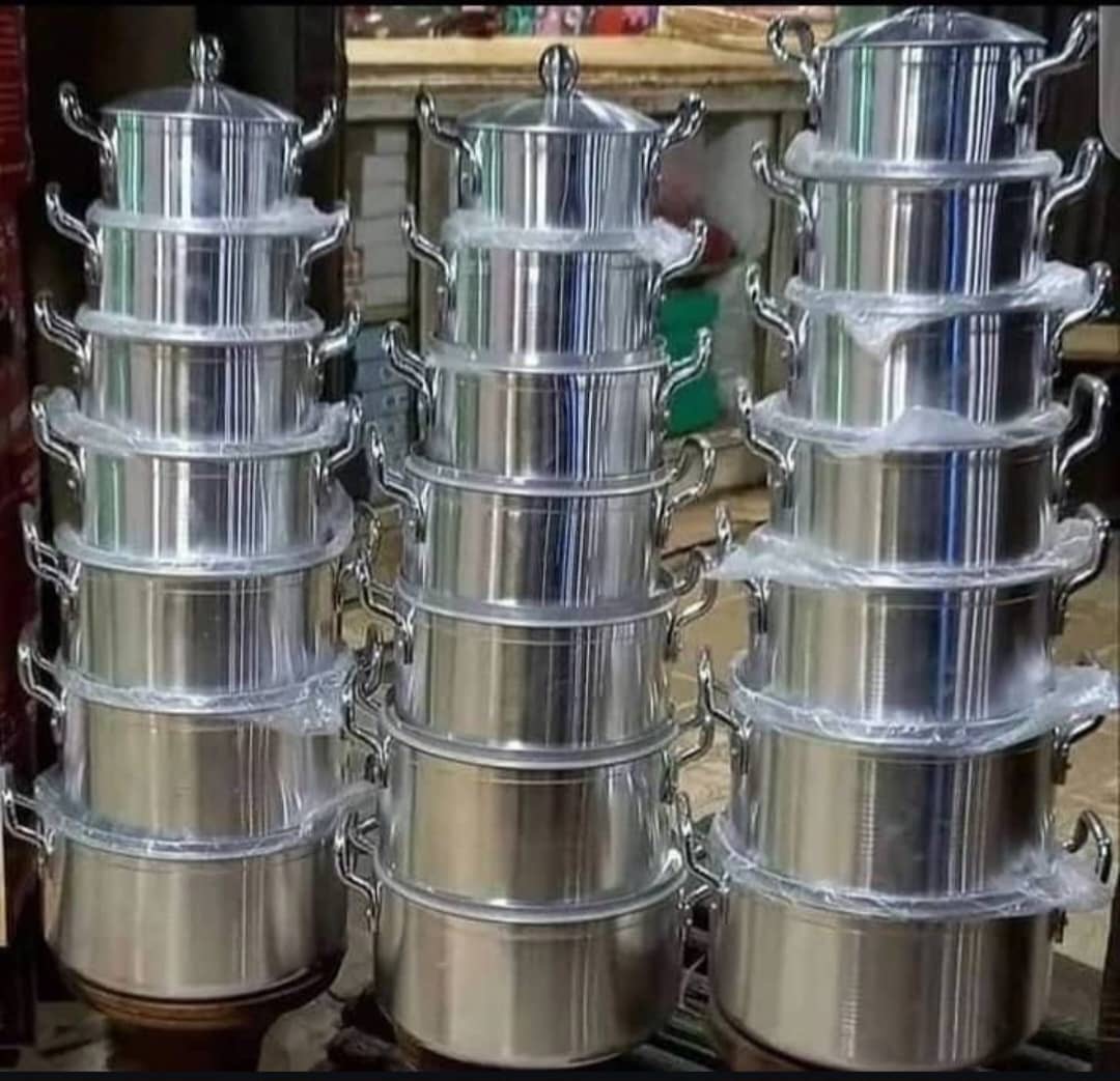 sufuria za chuma za silver