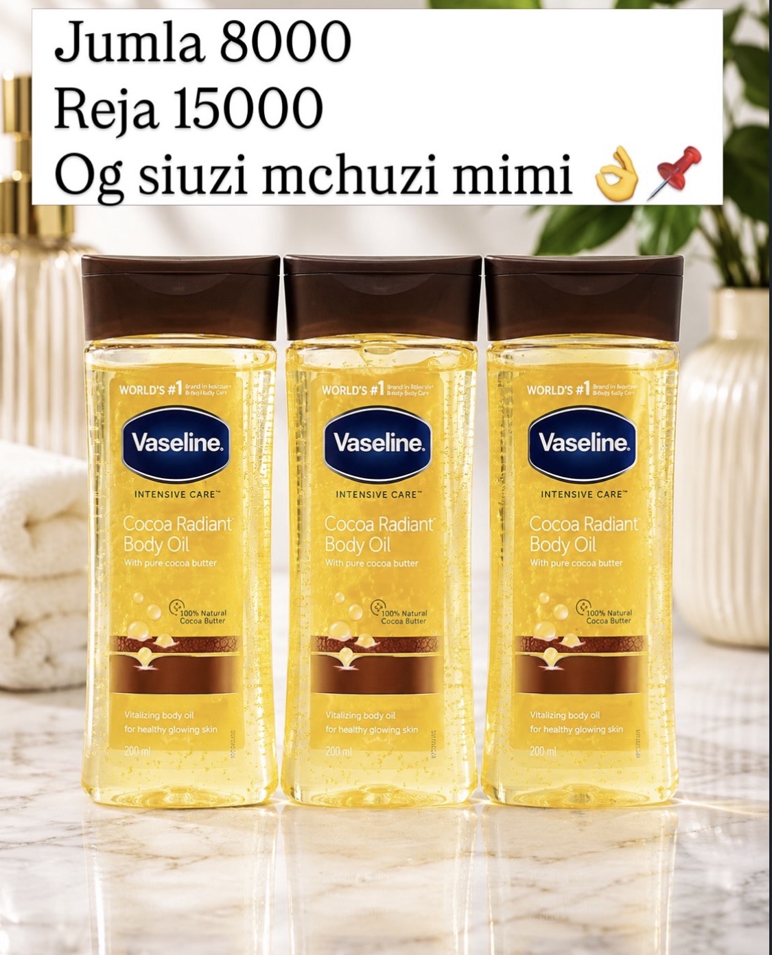 Vaseline cocoa radiant body oil