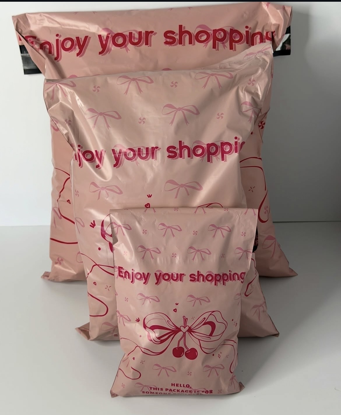 pink bow polymailer