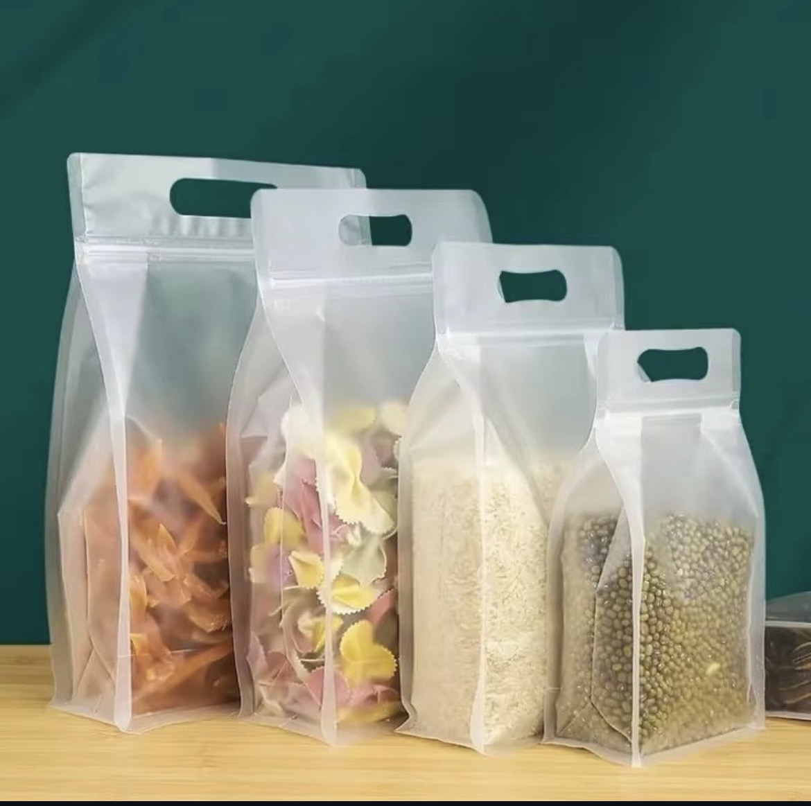 clear standup zip lock bags