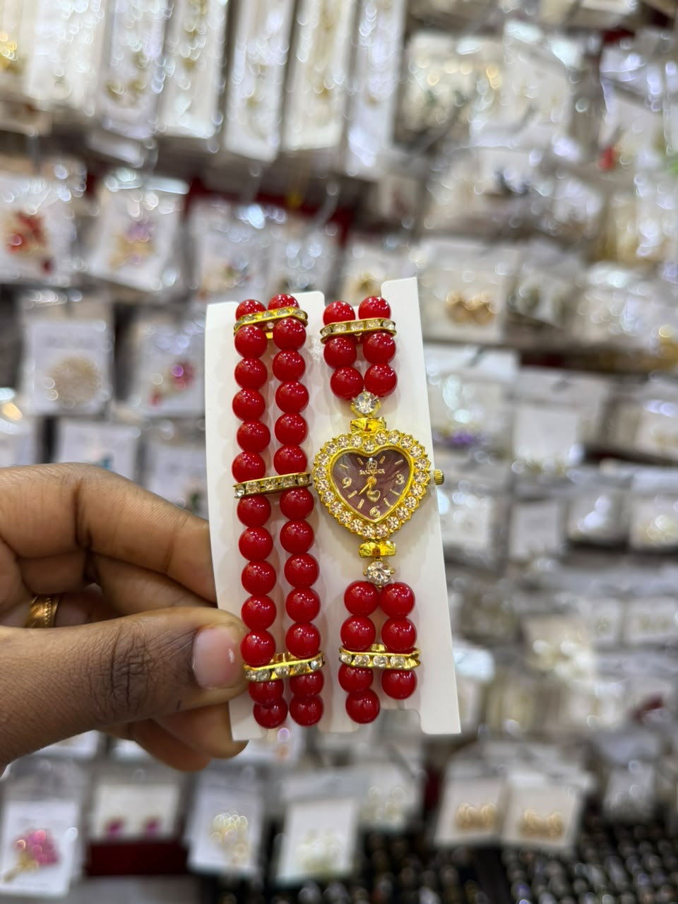 Red Watch & Bracelets