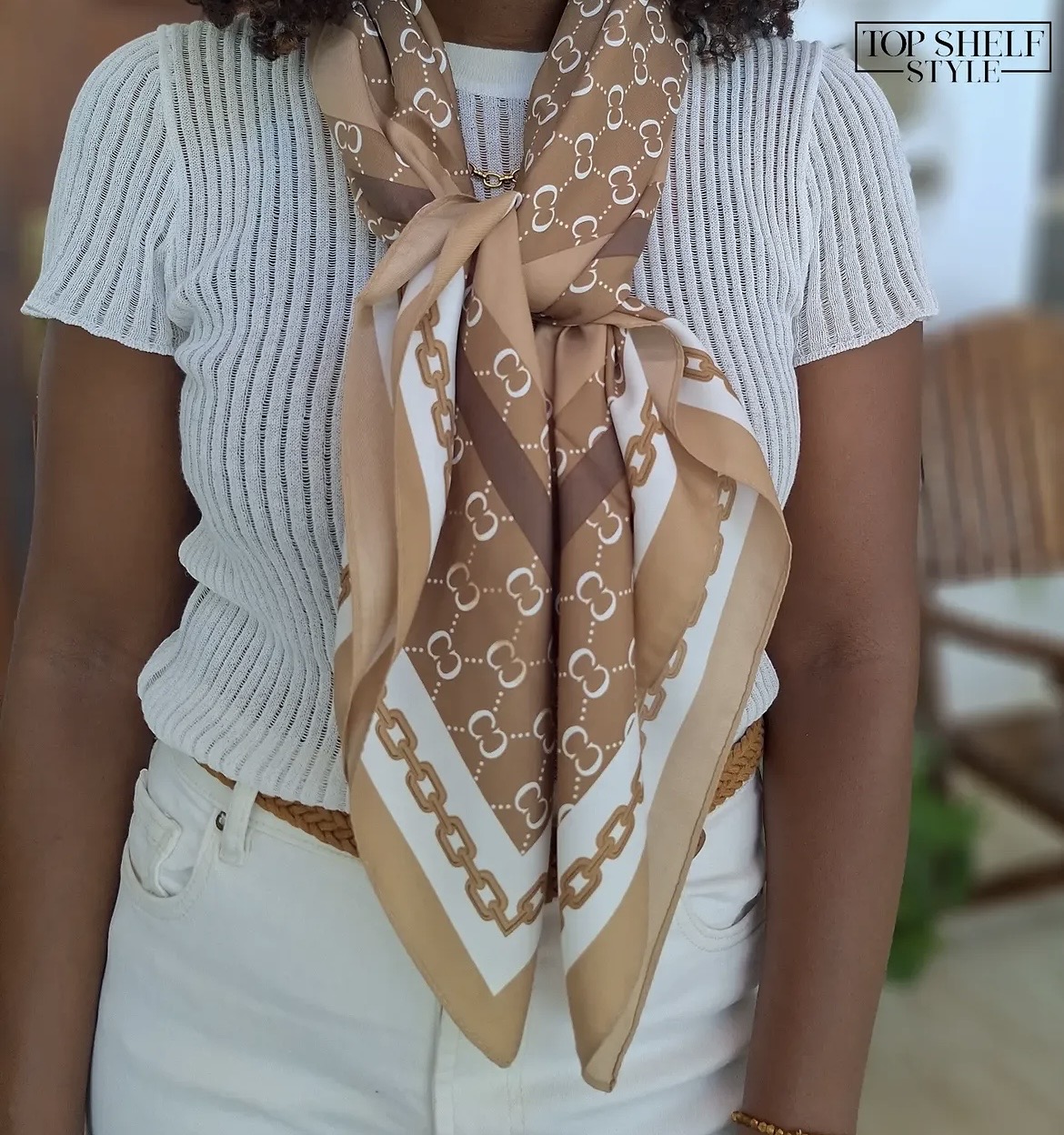 twill silk scarf