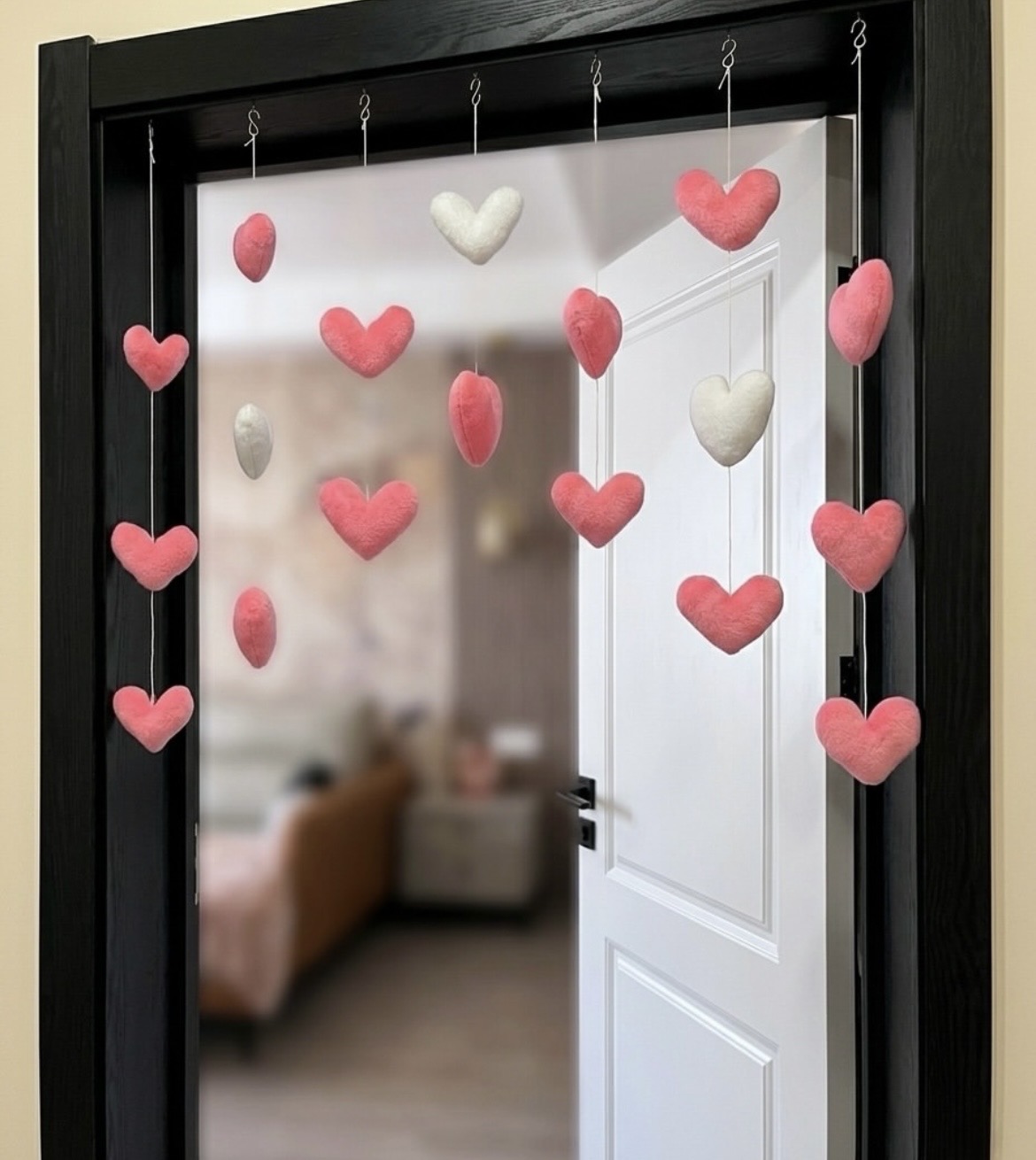 heart shaped curtains decor