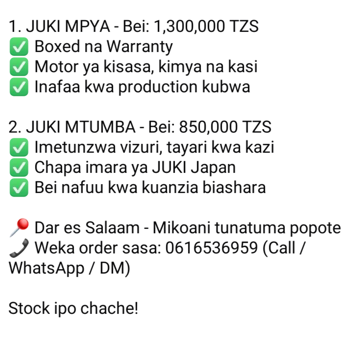 JUKI- MTUMBA